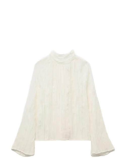 Mango | Bow Textured Blouse | L