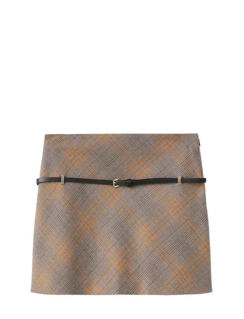 Mango | Belt Checked Skirt | 38