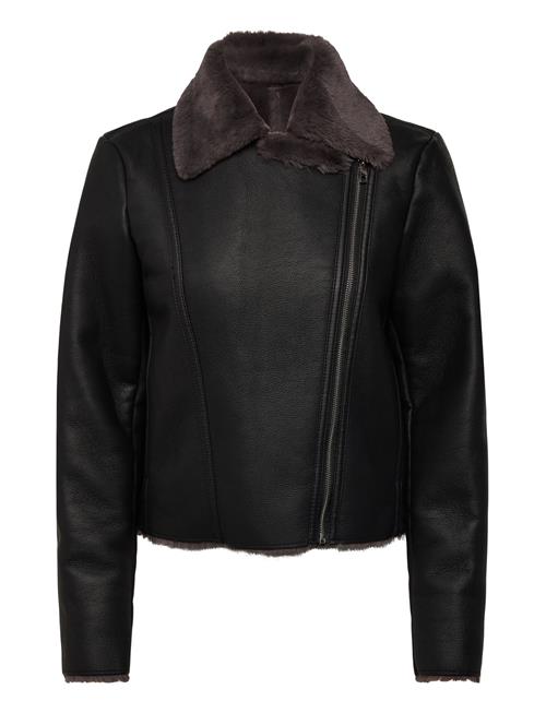 Mango | Faux-Fur Biker Jacket | L