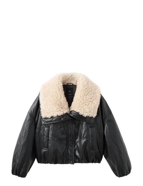Mango | Faux-Leather Jacket With Shearling Collar | L