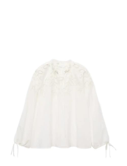 Mango | Embroidered Blouse With Bows | S