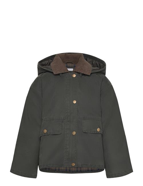 Mango | Waxed-Effect Jacket With Hood | 128