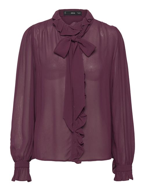 Mango | Ruffled Blouse With Scarf | M