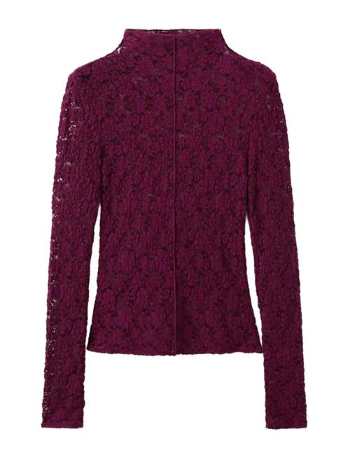 Mango | Lace Top With Perkins Collar | S