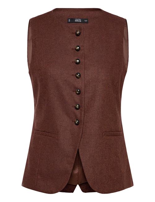 Mango | Wool-Blend Gilet With Buttons | M