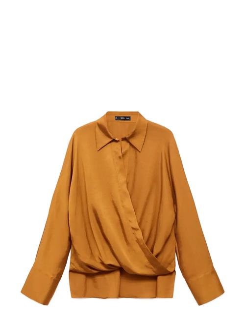 Mango | Cross-Over Satin Blouse | M