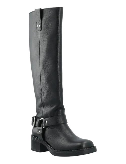 Bianco | Biamary Knee High Biker Boot Tumbled Leather | 41