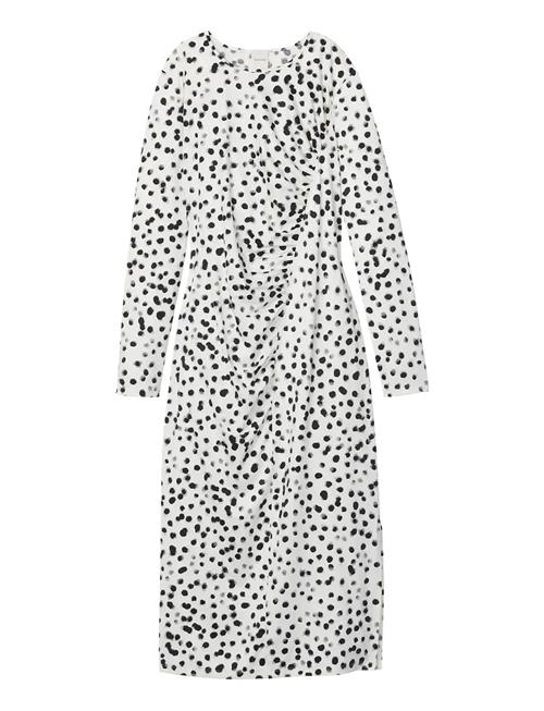 Calvin Klein | Ls Ruched Assym Printed Midi Dre | M