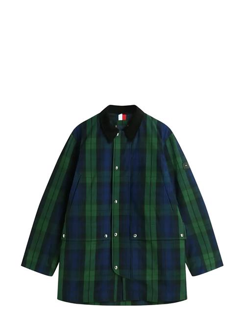 Tommy Hilfiger | Long Check Waxed Barn Coat | XL