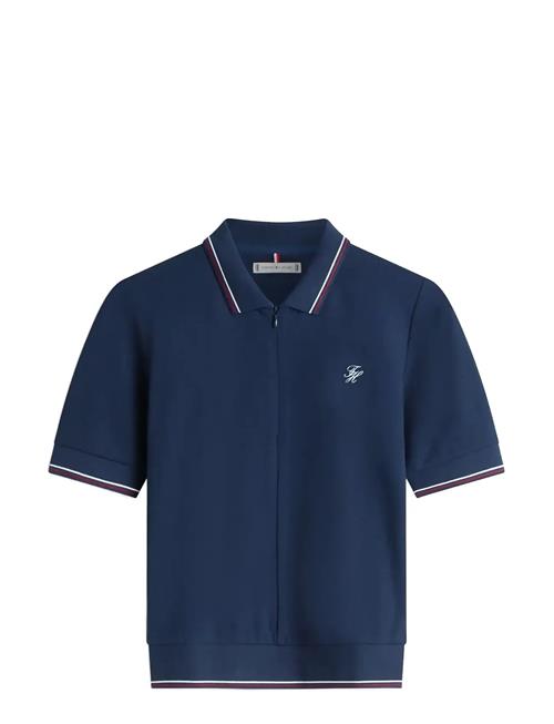 Tommy Hilfiger | Th Script Lyocell Zip Ss Polo | XL