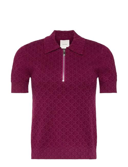 Calvin Klein | Aop Textured Ss Top | M