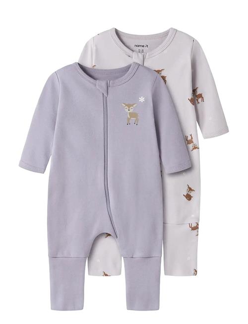 name it | Nbfnightsuit 2P Zip Ff Lilac Deer Noos | 80
