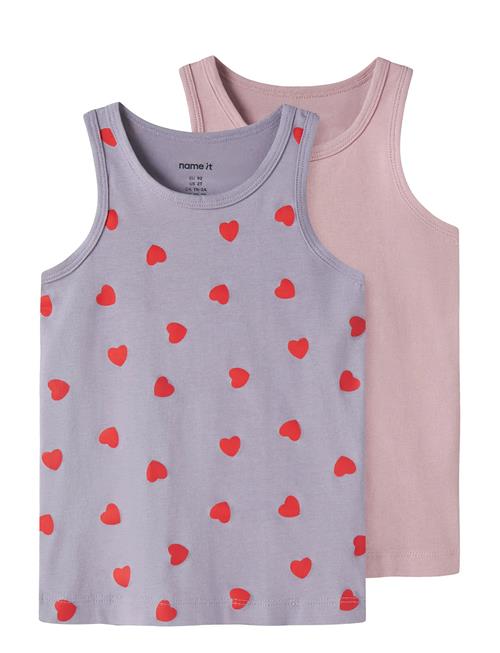 name it | Nmftank Top 2P Lavender Hearts Noos | 116