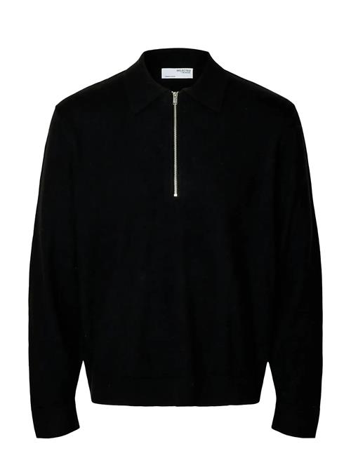 Selected | Slhtray Merino Brushed Relaxed Zip Polo | M
