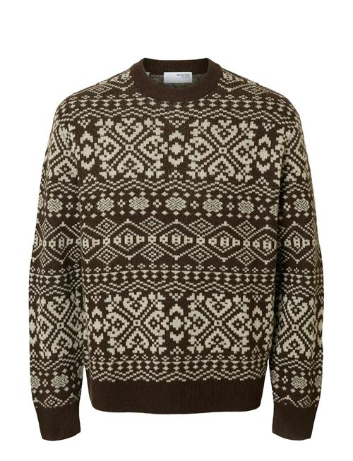 Selected | Slhholger Ls Knit Jaquard Crew Neck | XXL