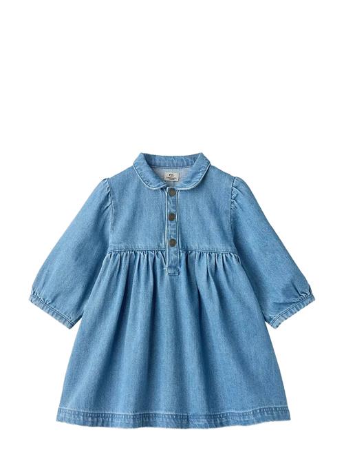 Copenhagen Colors | Organic Denim Dress W. Puff Sleeves | 122