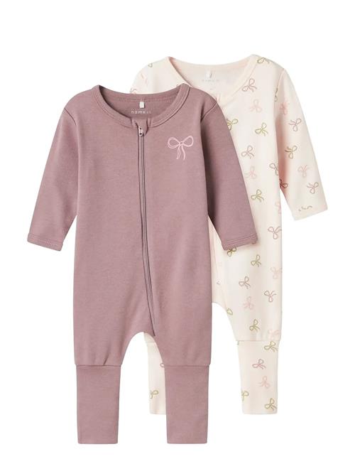 name it | Nbfnightsuit 2P Zip Ff Pink Bow Noos | 92
