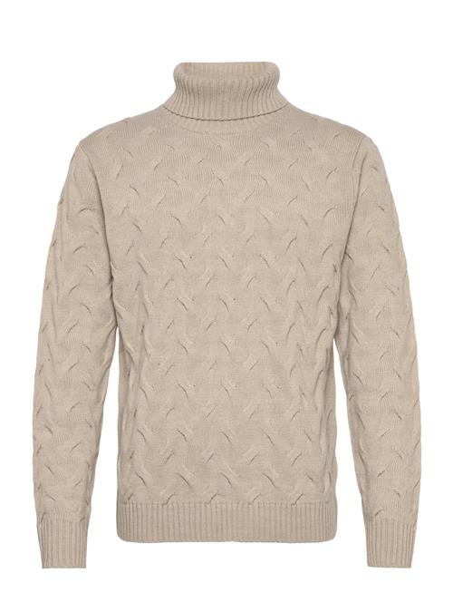 Lindbergh Black | 1927 Merino Blend Texture Roll Neck | XXL