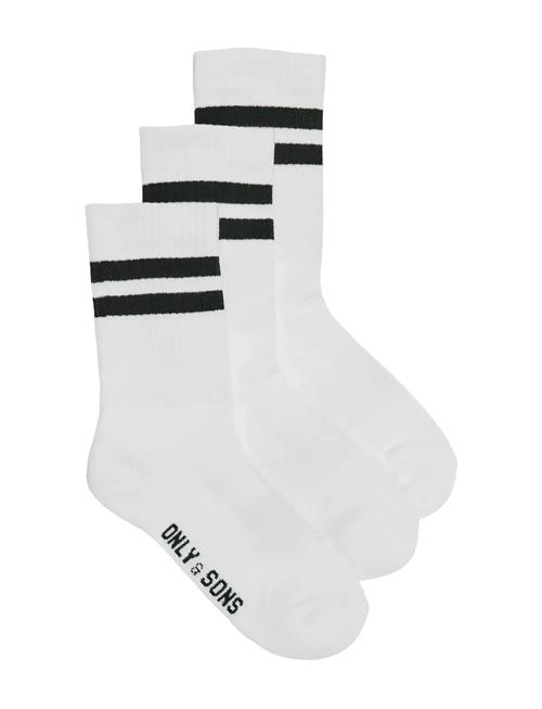 ONLY & SONS | Onsrody Stripe 3-Pack Tennis Sock Noos | 39-42