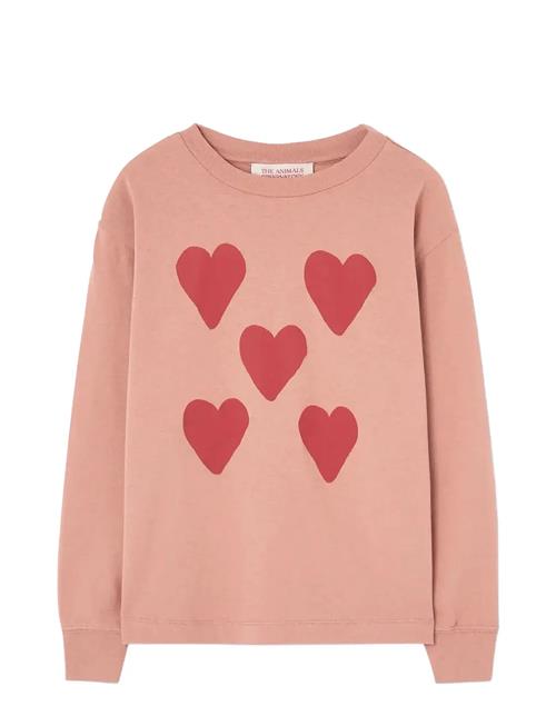 THE ANIMALS OBSERVATORY | Hearts Coral Dof Lonf Sleeve T-Shirt | 6 Y