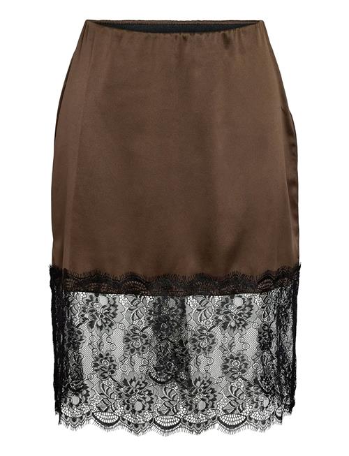 NOISY MAY | Nminferno Mw Short Satin Lace Skirt | M