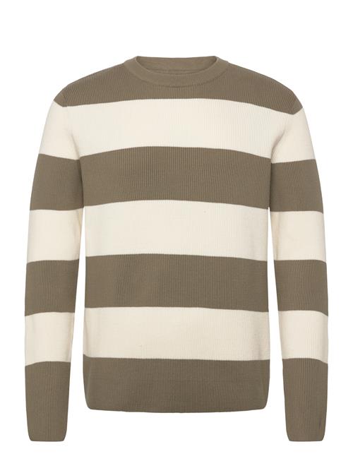 Lindbergh | Rib Knitted Block Stripe O-Neck Kni | L