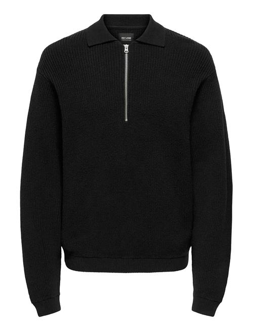 ONLY & SONS | Onskaiser Rlx Ls 1/2 Zip Polo Knit Noos | L