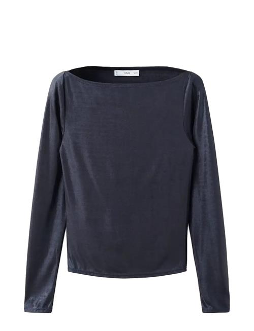 Mango | Metallic Boat-Neck Top | XS