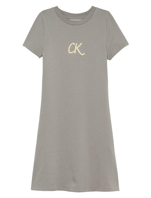 Calvin Klein | Metallic Print Ls A-Aline Dress | 152