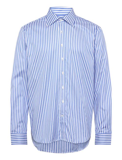 Oscar Jacobson | Reg Fit Turn Down Twill Stripe | 44