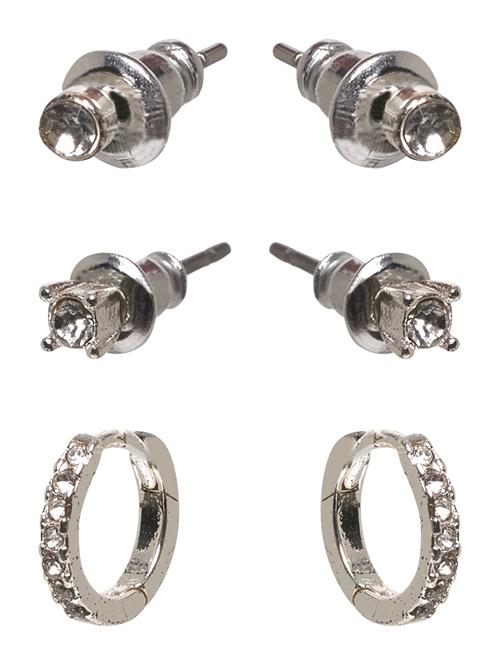 Pilgrim | Sia Crystal Earrings 3-In-1 Set Silver-Plated | ONE SIZE