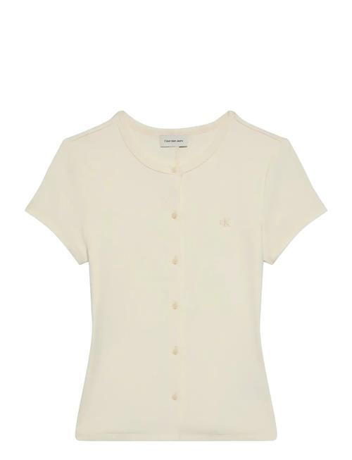 Calvin Klein Jeans | Ss 1X1 Refined Rib Button Up Cre | XS