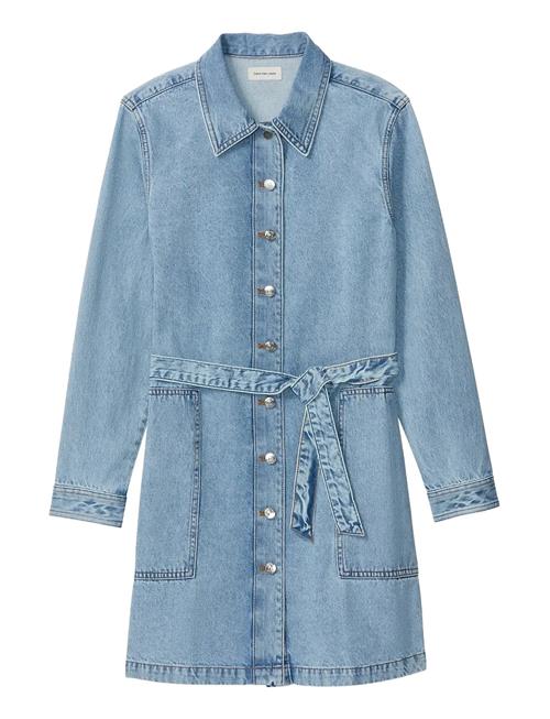 Calvin Klein Jeans | Belted Denim Mini Dress Coastal | XXS