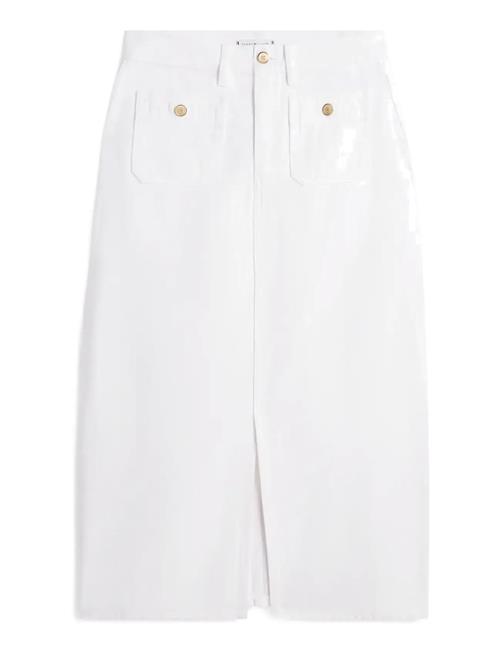 Tommy Hilfiger | Dnm White Midi Straight Skirt Hw | 40