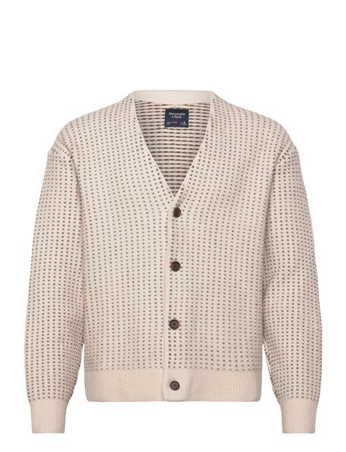 Abercrombie & Fitch | Cream Birdseye Cropped Vintage Cardigan | S