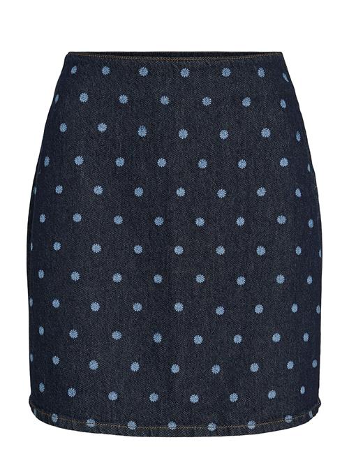 Vila | Vipal Hw Dot Short Denim Skirt | 44