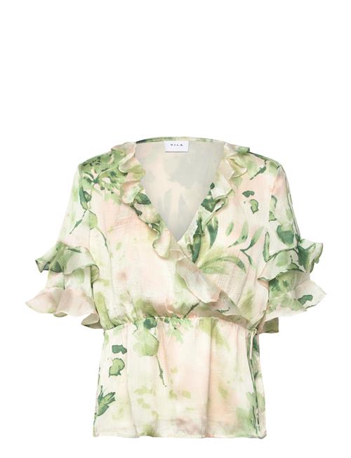 Vila | Vimolina 2/4 Flounce Wrap Top/Dc | 38