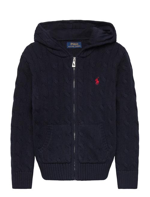 Ralph Lauren Kids | Cable Cotton Hooded Full-Zip Sweater | 109-116