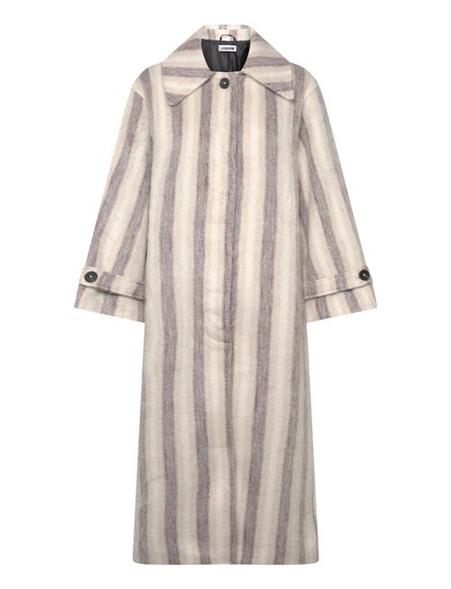 Laagam | Portobello Ecru Striped Long Coat | S