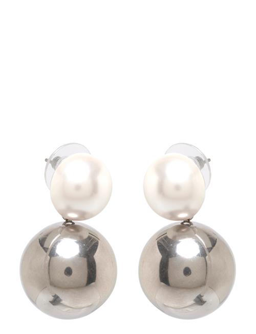 Bud to rose | Pearl Globe Earring Silver | ONE SIZE