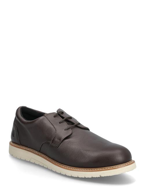 Hush Puppies | Men's Jenson Oxford  - Dark Brown Leather | 44