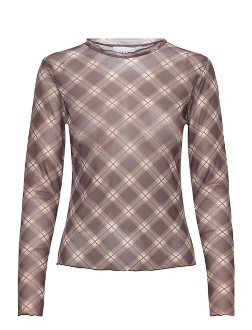 Vila | Vininna New L/S Check Mesh Top | S