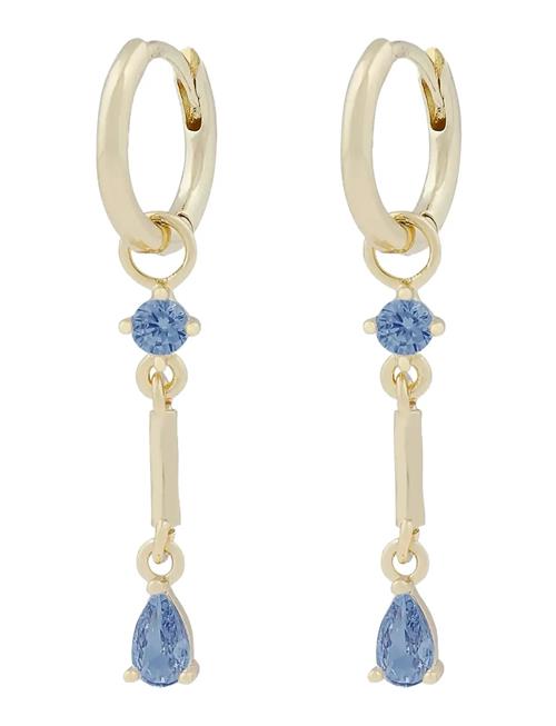 SNÖ of Sweden | Seine Ring Pendant Ear G/Light Blue - Onesize | ONE SIZE