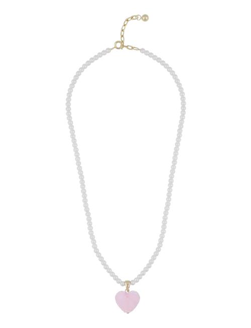 SNÖ of Sweden | Sugar Hearts Pendant Pearl Neck 45 G/Light Pink - 45 Cm | 45 CM
