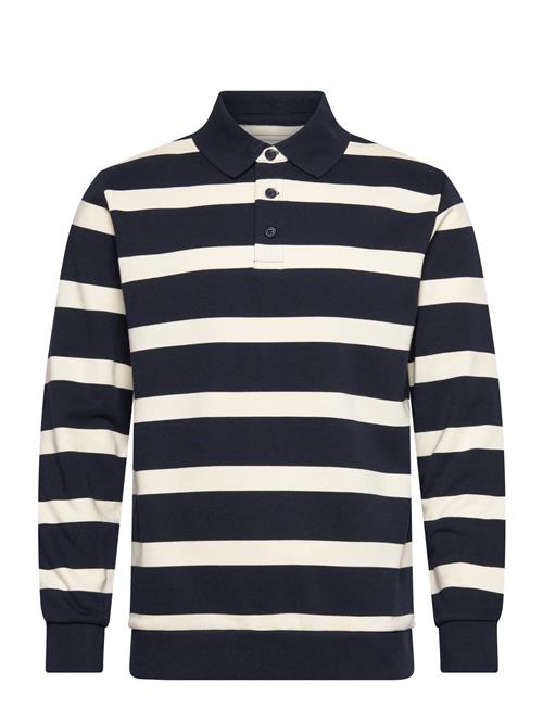 Lindbergh | Striped Polo Sweatshirt L/S | L