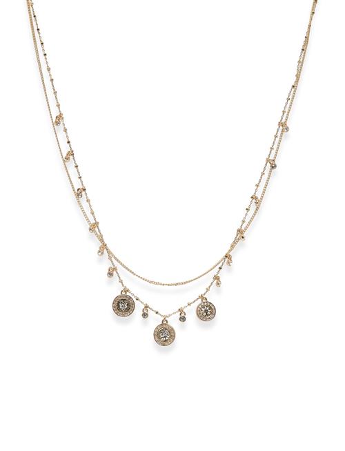 Pilgrim | Veronica Coins & Crystal Necklace Gold-Plated | ONE SIZE