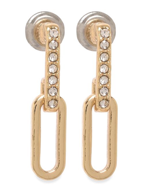 Pilgrim | Elise Oval Link Crystal Earrings Gold-Plated | ONE SIZE