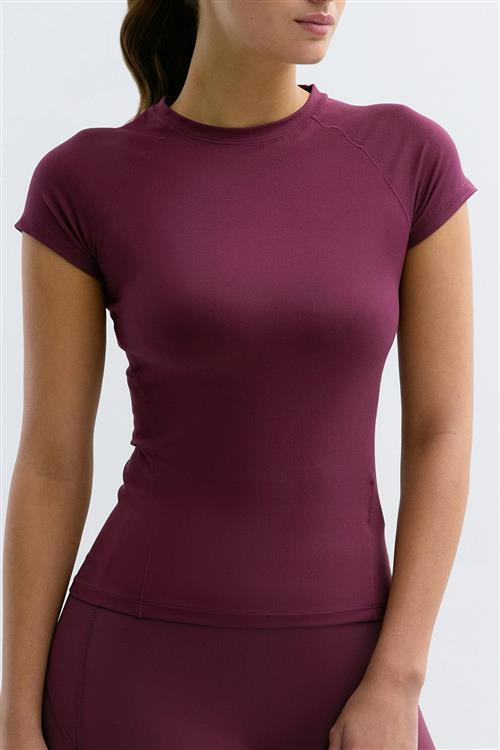 Gina Tricot - Soft yoga tee - Toppe - Rød - XS - Dame