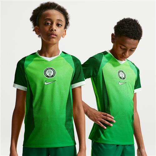 Nigeria 2026 Stadium Home Nike kortærmet Dri-FIT-fodboldtrøje til større børn - grøn