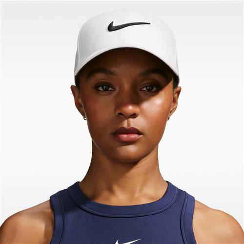 Struktureret Nike Dri-FIT Club Swoosh-kasket - hvid